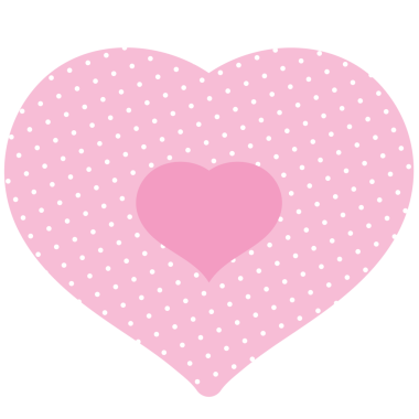 Sevgililer günü için benekli pembe kalp katmanları, çıkartma, dövme, kumaş baskısı, dekorasyon, aşk ikonu, düğün kartı, kampanya kartı, işaret, sembol, kadın gücü, rozet, rozet.