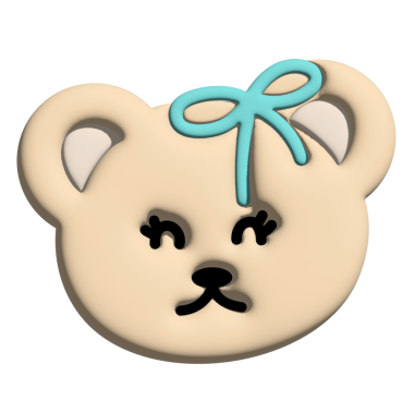 Model, ürün, çizgi film karakteri, çizgi roman karakteri, evcil hayvan dükkanı, veteriner, emoji, ruh hali, duygu, duygu, his, hayvanat bahçesi, hediyelik eşya dükkanı, broş, hayvan broşu, çıkartması için 3D kurdele takan şişmiş oyuncak ayı.