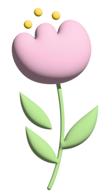 Model, ürün, bitki, ağaç, doğa, bahçe, çiçek deseni, dekorasyon, çizgi film karakteri, komik maskot, sevimli yama, broş, çıkartma, etiket için yeşil yapraklı şişmiş pembe lale çiçeği.