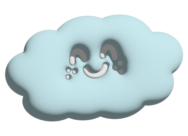 Model, ticari ürün, çizgi film karakteri, maskot, çıkartma, sevimli yama, broş, pin, hava sıcaklığı, sezon, gökyüzü ikonu, dekorasyon için şişirilmiş 3D mutlu mavi bulut, iyi uykular.