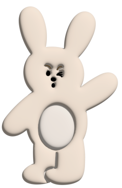 Model, ürün, tavşan çizgi filmi, karakter, komik, mutlu paskalya, emoji, ruh hali, duygu, hayvanat bahçesi, hediyelik eşya dükkanı, broş, hayvan broşu, çıkartma,