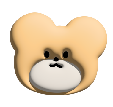 Model, ürün, çizgi film karakteri, çizgi roman, emoji, ruh hali, duygu, duygu, duygu, his, hayvanat bahçesi, hediyelik eşya dükkanı, broş, hayvan broşu, çıkartma, ayı yüzü şekli için 3D 'de gülümseyen oyuncak ayının resmi