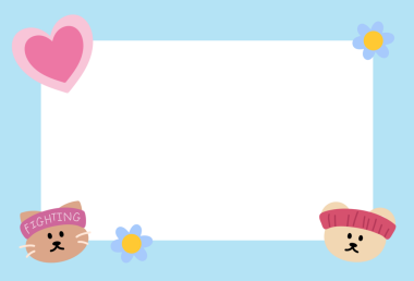 Polaroid fotoğraf, reklam şablonu, sosyal medya, dekorasyon, not defterleri, yapışkan not, not, not, not, baskı, kartpostal, hayvan, veteriner, işletme kulübü için spor saç bandı takan kedi ve ayı ile dikdörtgen mavi çerçeve