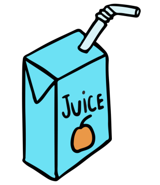 Okula dönmek için el çizimi portakal suyu kutusu, içecek menüsü, market, market, market, buzdolabı mıknatısı, iş yükü, dekorasyon, ofis çalışanları, vegan, çocuk sevenler, çocuklar, çıkartma