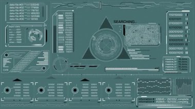 Konum verilerinin gerçek zamanlı olarak arama ve işlemesini gösteren ileri teknoloji ürünü, alfa kanalı ile animasyon.