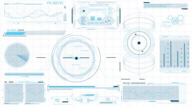 Bilgi işleme ve depolama sistemi yüksek teknolojili bir ekranda sunuluyor, alfa kanallı animasyon.