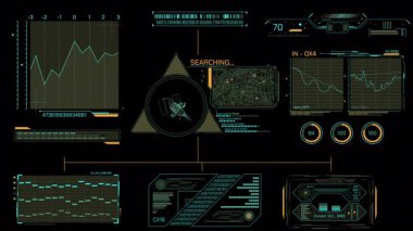 Arama işletim sistemi yüksek teknolojili ekranda, alfa kanalında animasyon görüntülenir.