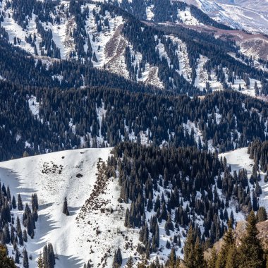 Dağlarda kayak yamacı