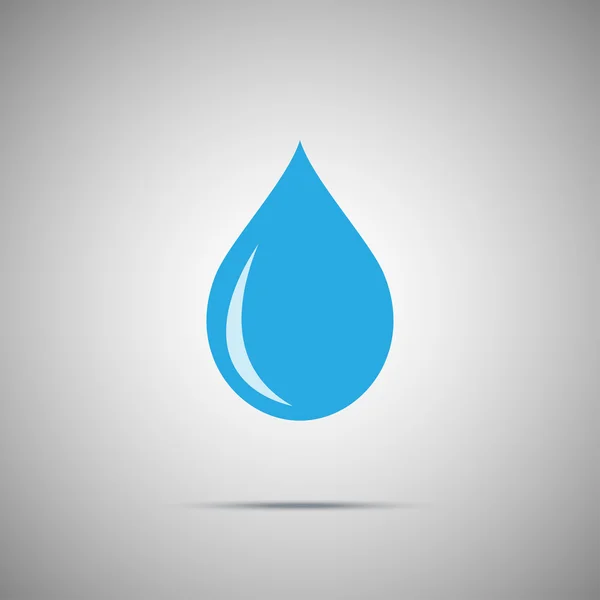 Blue water drop vector icon — Stock Vector