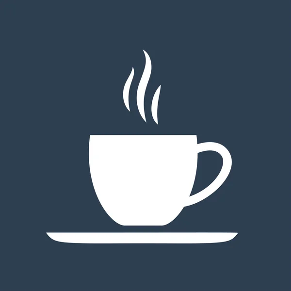 Tasse de thé blanc vecteur icône. Illustration vectorielle de stock — Image vectorielle