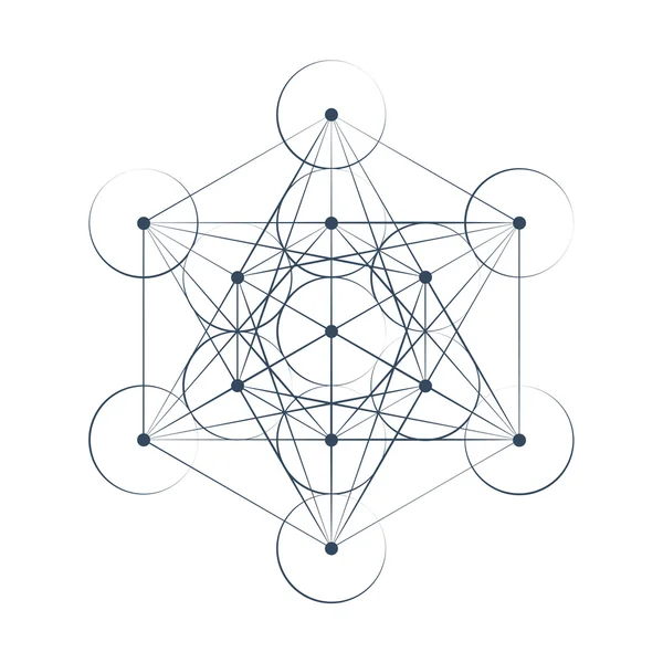 Metatrons küp kutsal geometri illüstrasyon