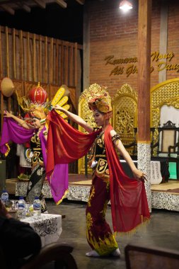 Traditional dancers of the Gandrung dance from Banyuwangi, Indonesia