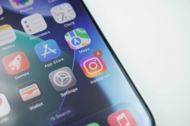 iPhone ev ekranında Instagram uygulaması