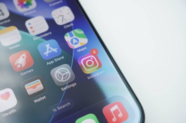 iPhone ev ekranında Instagram uygulaması