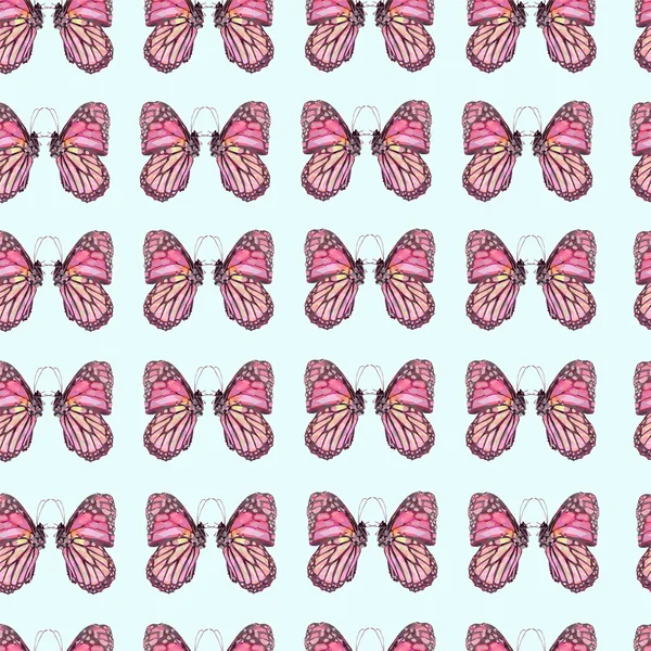 Colorful butterflies pattern — Stock Vector