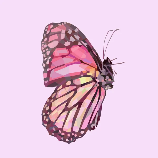 多角形の抽象的な蝶 — ストック写真