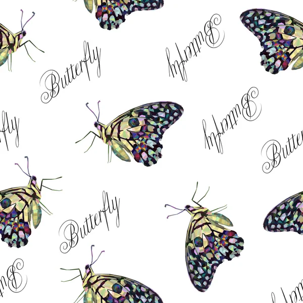 Kleurrijke heldere vlinders — Stockfoto