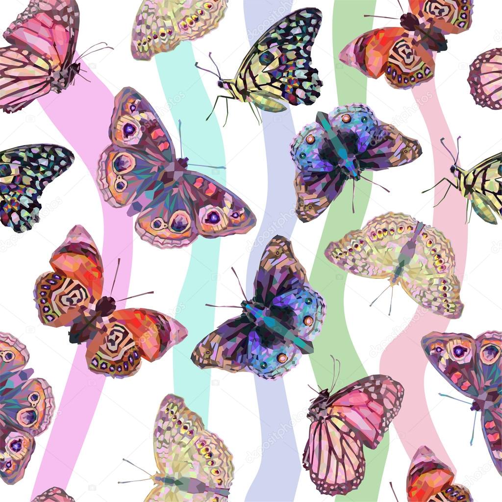 Colorful bright butterflies