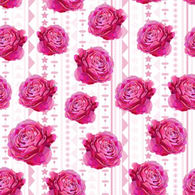 soyut gül seamless modeli