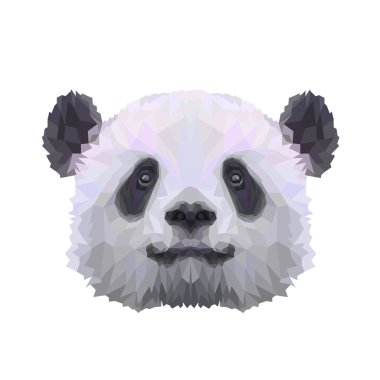 Soyut renkli panda portre