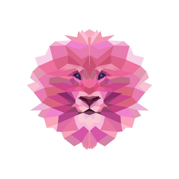 Stylized Lion Head Raster Illustration Design Logo Poster Print — Stock Photo, Image