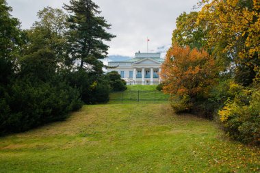 Lazienki Parkı veya Polonya 'nın Varşova kentindeki Kraliyet Hamamları Parkı