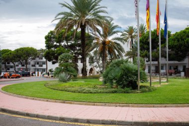 Ekim 'de İspanya' nın Mallorca adasında Cala D 'Or. İspanya 'nın Balear adalarındaki popüler tatil beldesi.