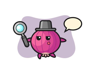 Tişört, etiket, logo elementi için soğan, şirin stil tasarımı