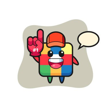 Rubik küp, tişört, çıkartma, logo ögesi için şirin bir tarz tasarımı