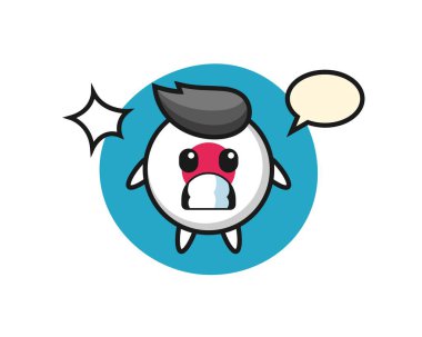 Japonya bayrak rozeti, tişört, çıkartma, logo elementi için şirin bir tasarım