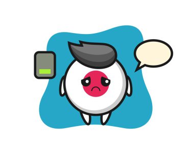 Japonya bayrak rozeti, tişört, çıkartma, logo elementi için şirin bir tasarım