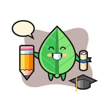 Yaprak, tişört, etiket, logo ögesi için şirin bir tasarım