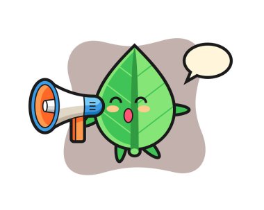 Yaprak, tişört, etiket, logo ögesi için şirin bir tasarım