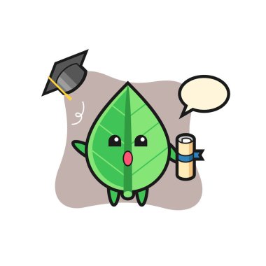 Yaprak, tişört, etiket, logo ögesi için şirin bir tasarım