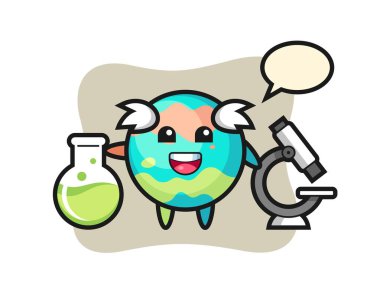 Banyo bombasının maskot karakteri. Tişört, çıkartma, logo elementi için şirin bir tasarım.