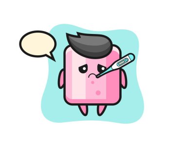 Ateşli bir maskot karakteri, tişört, çıkartma, logo elementi için şirin bir tasarım.