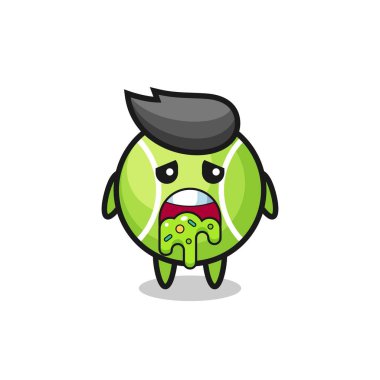 Kusmuklu sevimli tenis karakteri, tişört, çıkartma, logo elementi için şirin bir tasarım.