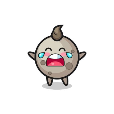 Ağlayan Ay 'ın güzel bebeği, tişört, çıkartma, logo elementi için şirin bir tasarım.