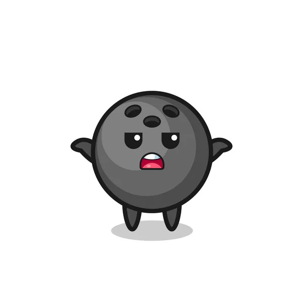 Bowling Ball Mascot Character Saying Know Cute Style Design Shirt — Stock Vector