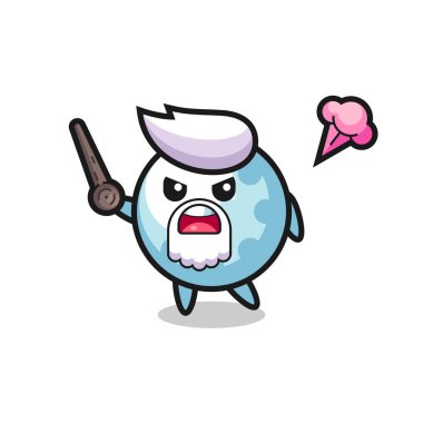 Şirin golf dedeniz sinirlenmeye başladı. Tişört, çıkartma ve logo için şirin bir tasarım.