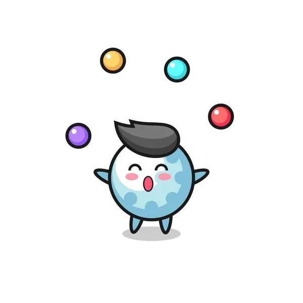 Beach Ball Circus Cartoon Juggling Ball Cute Design Stock Vector Image