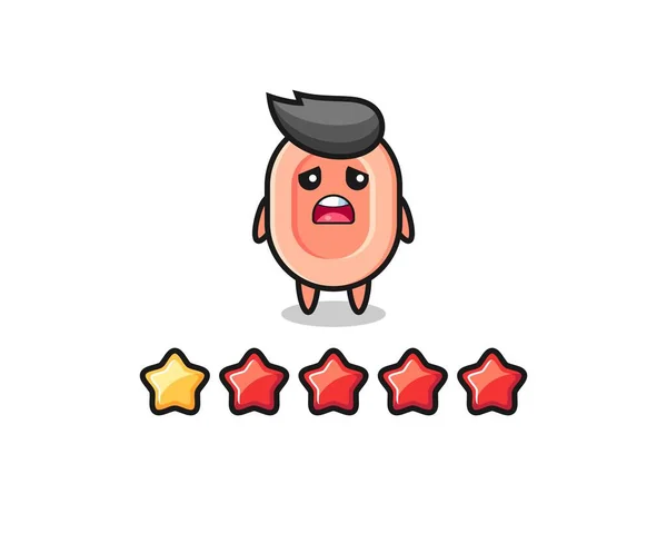 Ilustração Cliente Classificação Sabão Personagem Bonito Com Estrela Design Estilo — Vetor de Stock