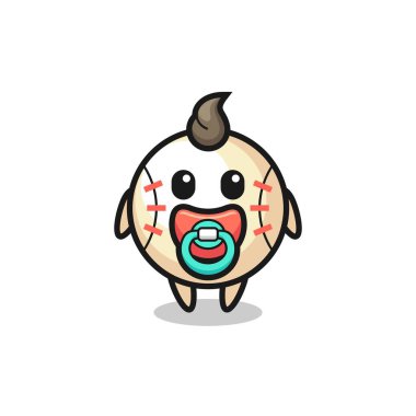 Emzik, tişört, çıkartma, logo elementi için şirin bir tasarım.