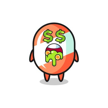 Para delisi bir şeker karakteri. Tişört, çıkartma, logo elementi için şirin bir tasarım.