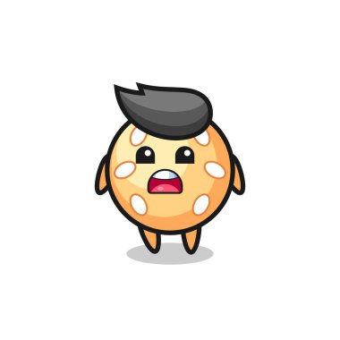 Özür dileyerek, tişört, etiket, logo elementi için şirin bir tasarım için özür dileyerek susam topu çizimi