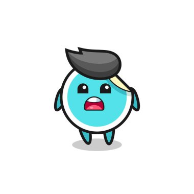 Özür dileme ifadesi olan bir etiket çizimi, t-shirt, etiket, logo ögesi için şirin bir tasarım.