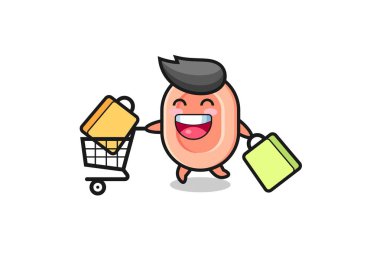 Black Friday illüstrasyon şirin sabun maskotu, tişört, etiket, logo elementi için şirin tasarım