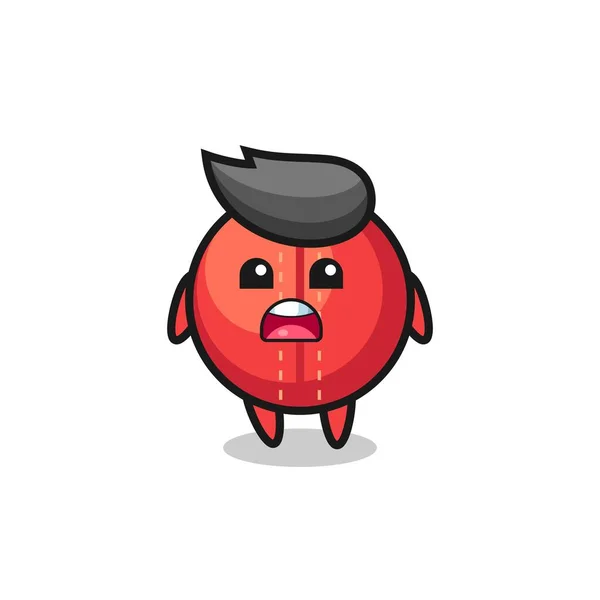 Cricket Ball Illustration Apologizing Expression Saying Sorry Cute Style Design — Wektor stockowy