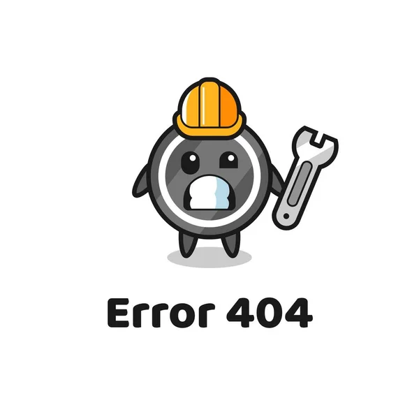 Errore 404 Con Simpatica Mascotte Del Disco Hockey Design Stile — Vettoriale Stock