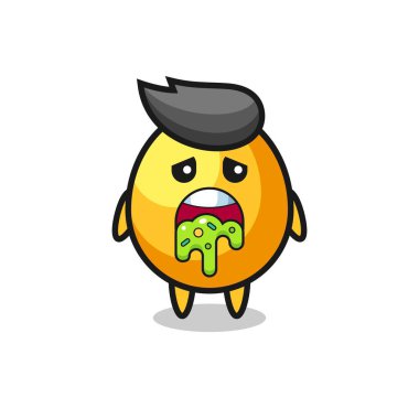 Kusmuklu sevimli altın yumurta karakteri, tişört, çıkartma, logo elementi için şirin bir tasarım.